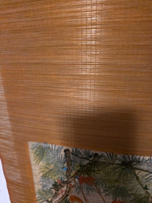 SET 2 PICTURI JAPONEZE PE MĂTASE – Suluri Decorative (Kakejiku) din Bambus