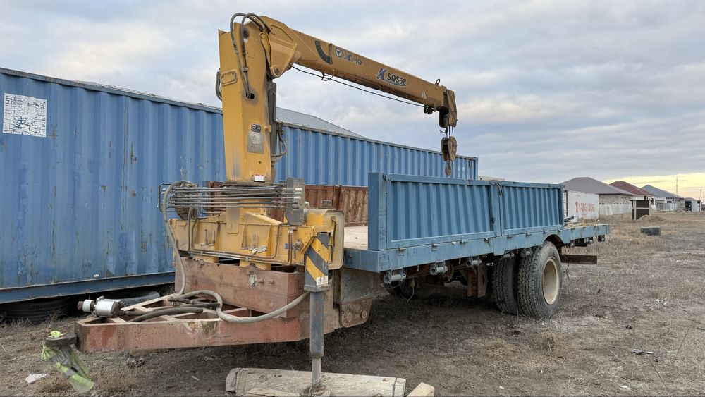 прицеп с кран- манипулятором для трактора