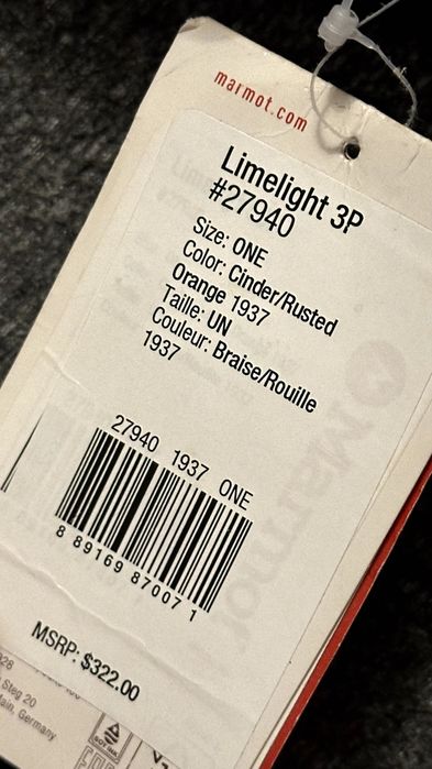 Палатка Marmot Limelight 3P - Като Нова