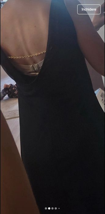 Rochie lunga neagra marime M