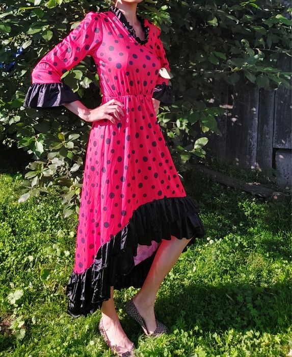 Rochie flamenco vintage carnaval S