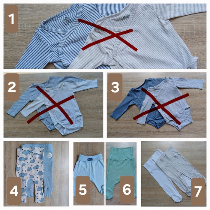 Лот орг памук 0-9м HM бодита,ританки,пижамки