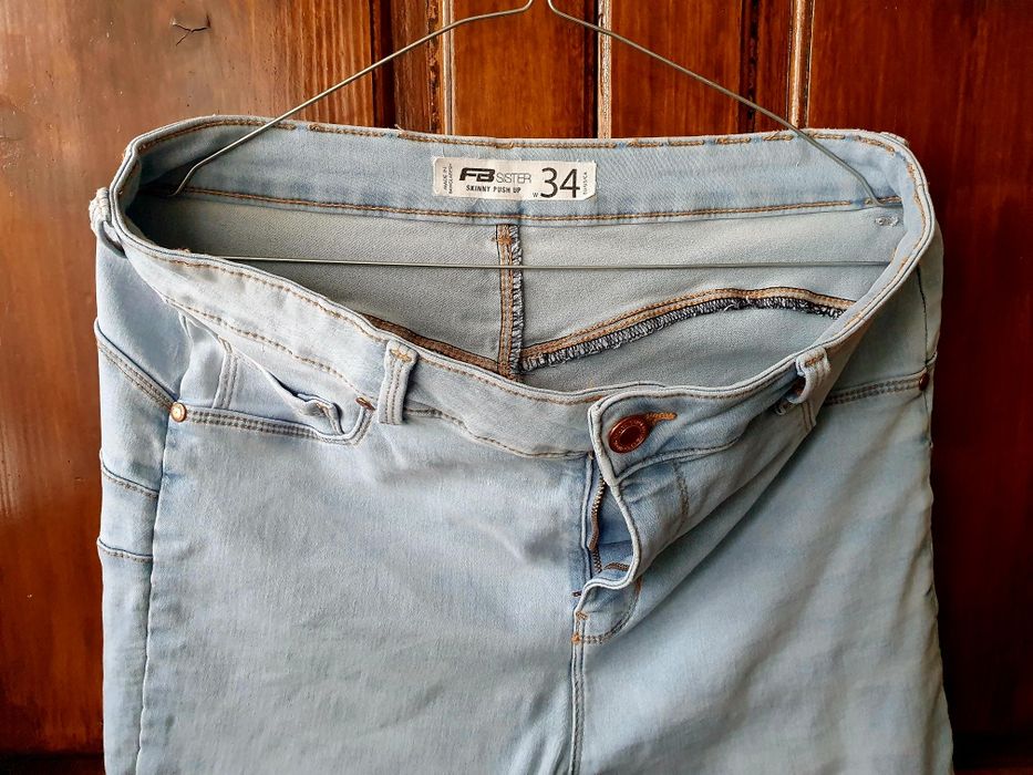 Blugi fete strech talie înaltă