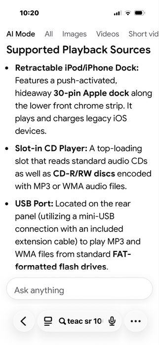 Boombox Teac SR 100i