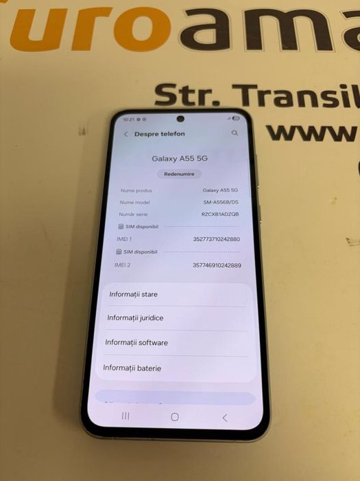 Samsung Galaxy A55, Dual SIM, 8GB, 128GB, 5G, Awesome Iceblue -T-