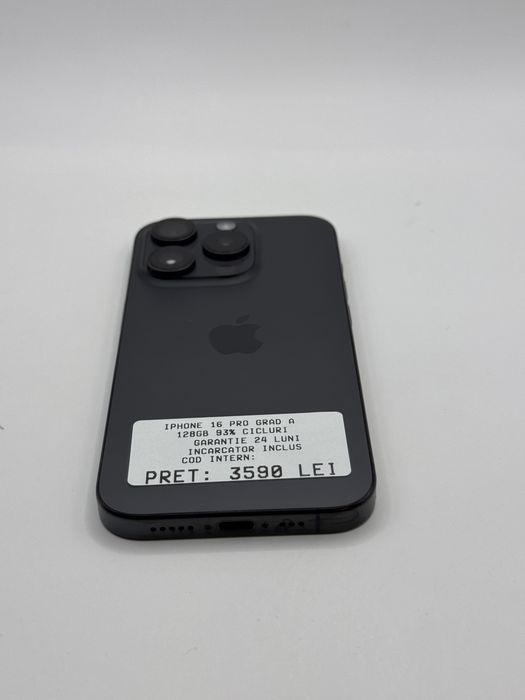 Iphone 15 Pro 128GB 93% Grad A Garantie 24 Luni - zonemag.ro