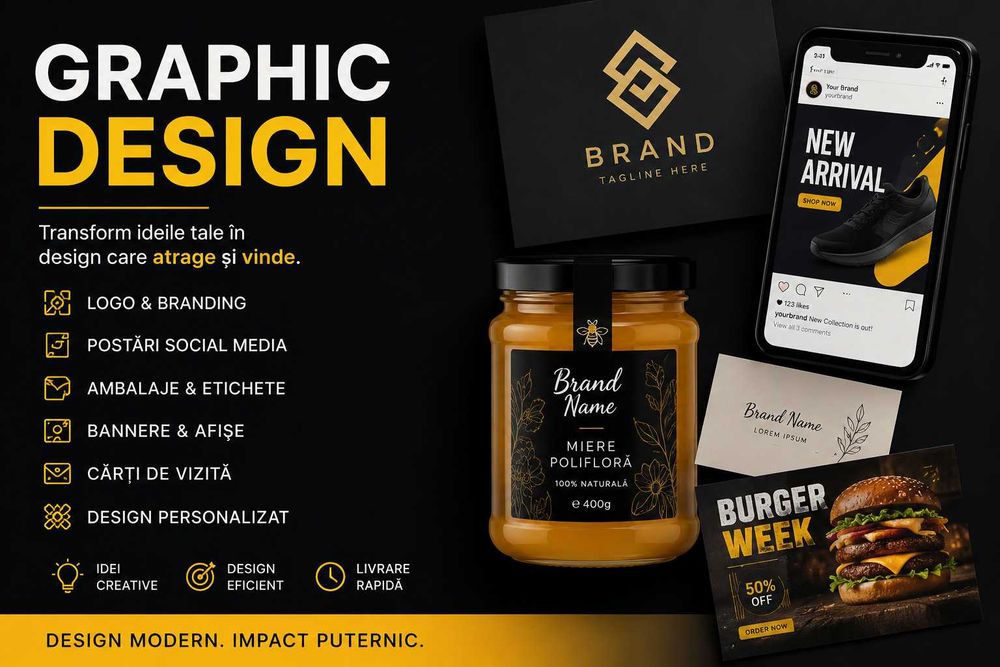 Graphic Design Profesional | Logo • Social Media • Ambalaje • Bannere