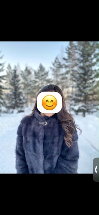 Продам норковую шубу графит