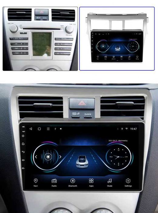 Мултимедия Android CarPlay за Toyota Yaris 2007–2012 ПОДАРЪК Камера