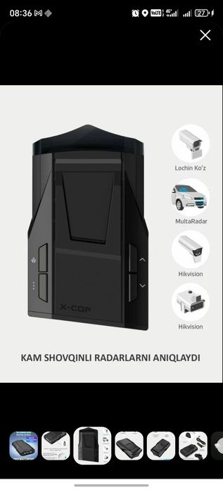 Neoline X-COP 7700s Black antiradar, radar detektori, O'zbekiston uchu