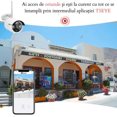 Sistem de Supraveghere Profesional CCTV 4 Canale 6MP Wireless NVR