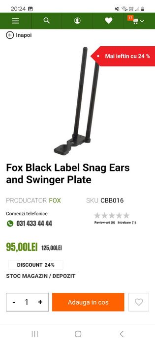 4+1 avertizori fox mr+, 4 swingere fox mk2 illuminated, 4 snag ears fox
