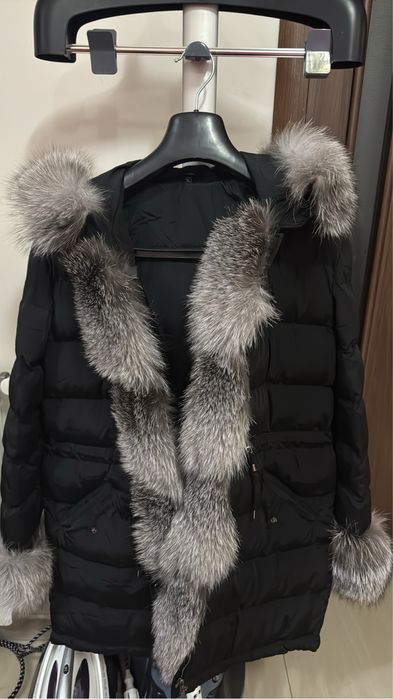 Geacă de iarnă cu blană naturală detașabilă