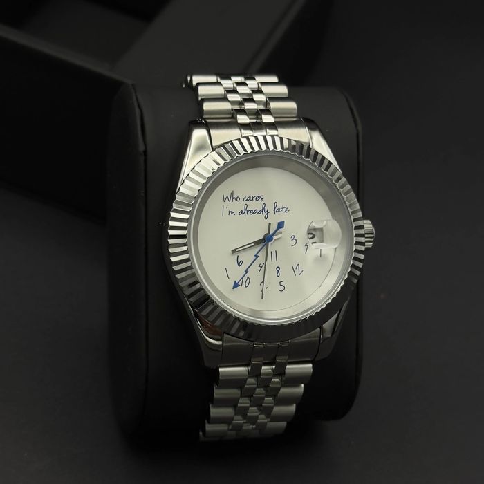 Часовник Seiko Mod Datejust Who cares I’m already late NH35