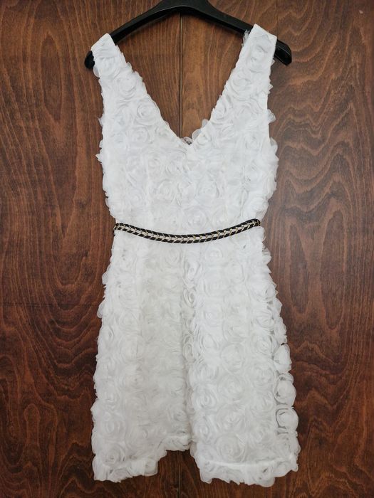 Дамска рокля с 5D цветя