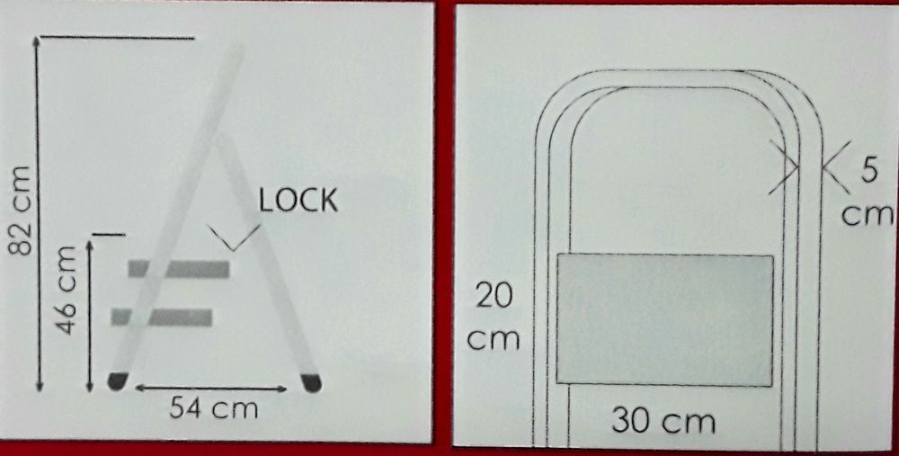 SCARA PLIANTA 2 TREPTE din Otel sarcina maximă 150 Kg - NOUĂ - 80 Lei