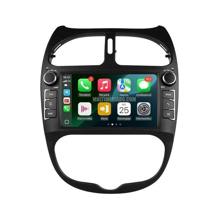 Peugeot 206 (2001-2006) Мултимедия Навигация Android