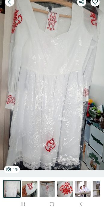 Vând palton, rochie cu motive tradiționale și rochie verde