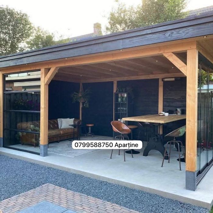 Foisor terasa pergola pavilion de lemn în toata romania Montaj 2 zile