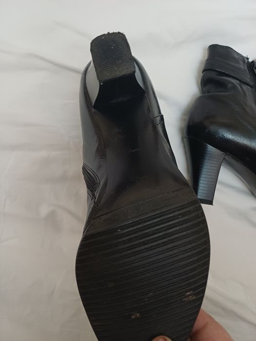 Botine piele lacuita 40