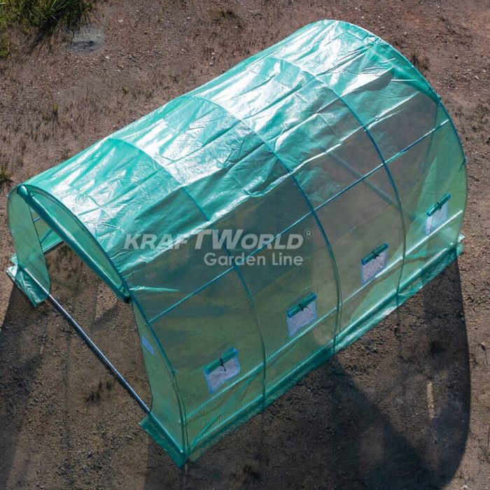 Градинска Тунелна Оранжерия 4 м KraftWorld Garden Line – усилена конст