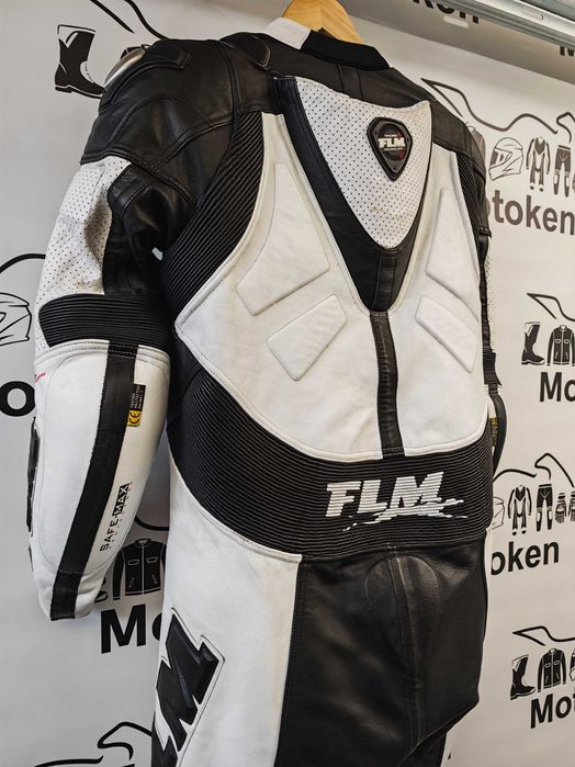 Costum moto piele cu cocoasa FLM marime 50