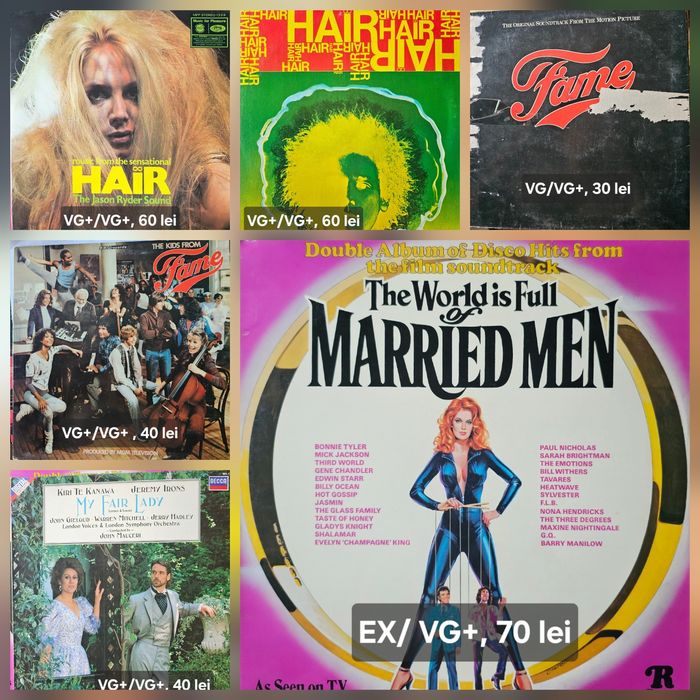 Discuri vinil (vinyl) (coloane sonore din filme)