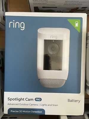 Camera supraveghere ext Ring Spotlight Cam Pro Battery,alb,sigilat
