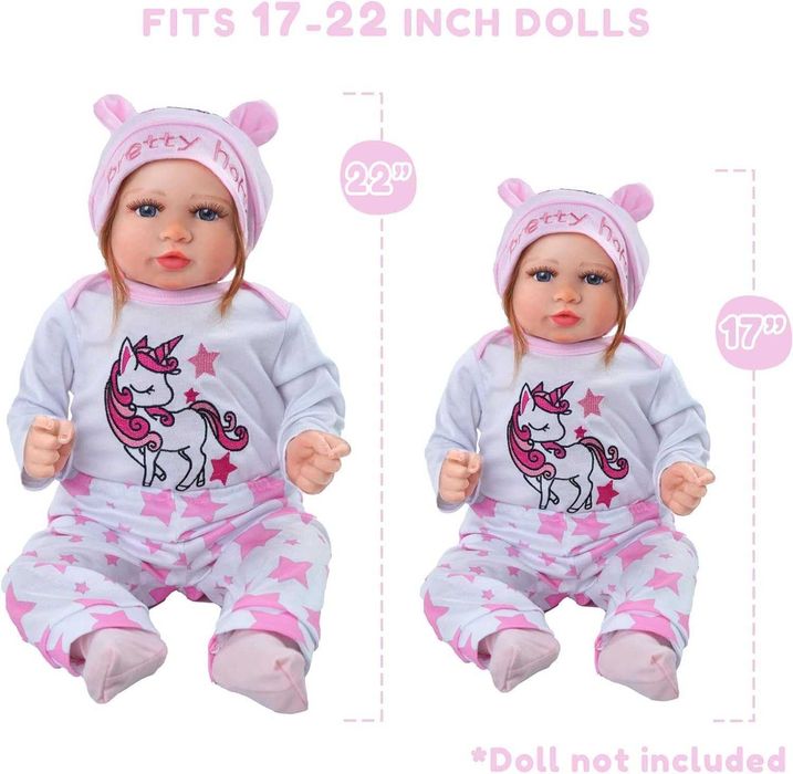 BABESIDE 8 части Аксесоари за бебе reborn doll с кош, шише за хранене