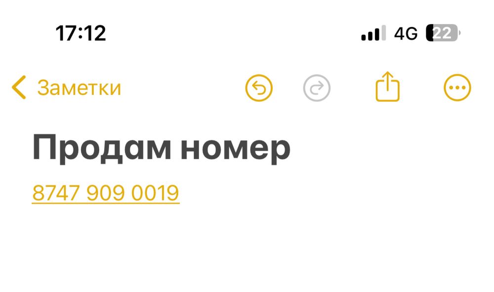 Сотовый номер телефона