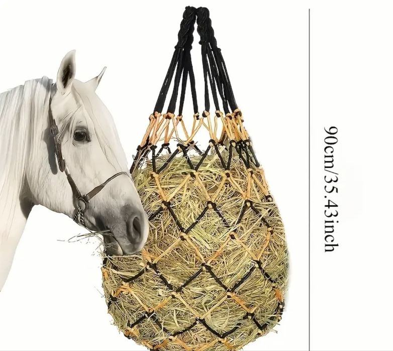 Чанта за бавно хранене на сено – за коне, овце и магарета