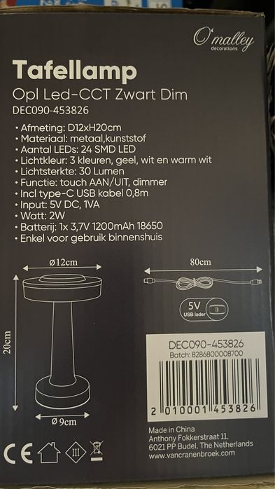 Lampa cu LED si senzori