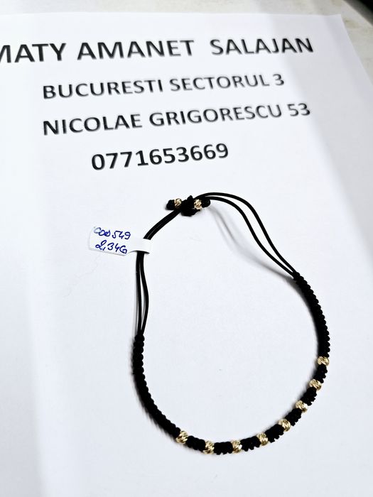 Vand bratara cu bile din aur 14 k cod 549