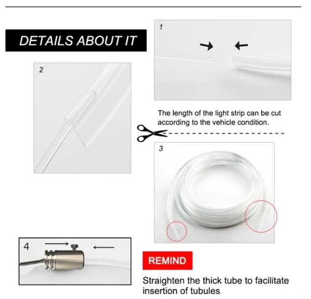 LED лента амбиентно осветление с дистанционно интериор кола автомобил