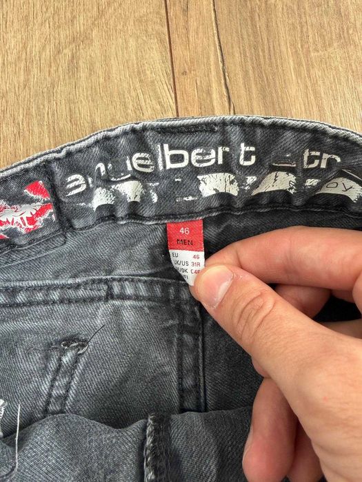 Engelbert Strauss 46 S barbati pantaloni scurti Denim Workwear