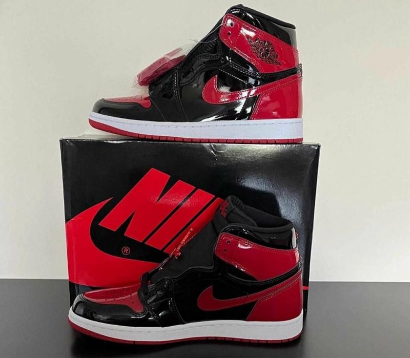 Jordan 1 RETRO HIGH patent bred produs NOU premium