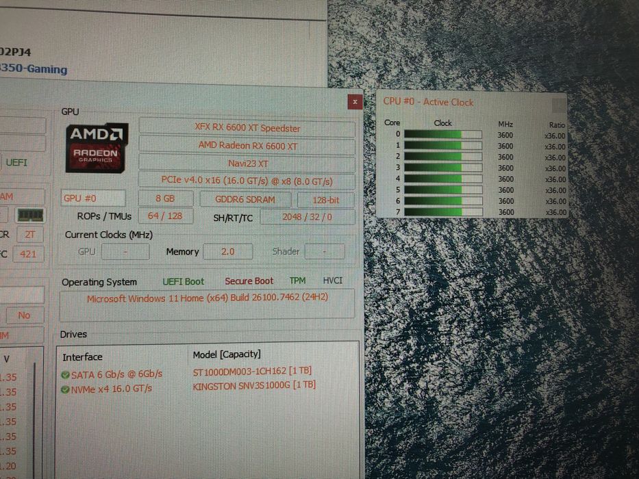 PC Gaming Amd Ryzen 7, 32gb ram,  SSD 3TB +monitor cu ecran curbat Aoc