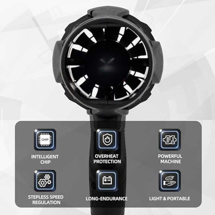 Преносим Турбо Сешоар С Батерия, 48V-Lithium, Къмпинг, Скара, Риболов