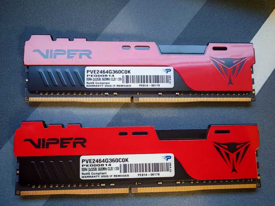 Рам памет Patriot Viper Elite II DDR4 RAM 64GB (2X32GB) 3600MHz