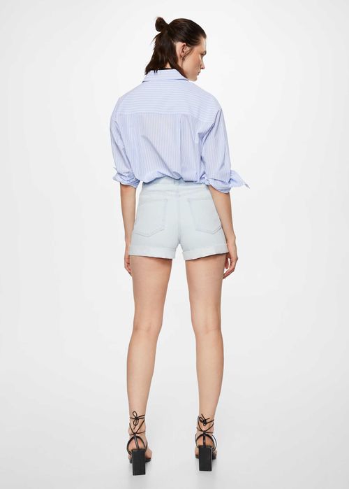 MANGO. Plus size. Джинсовые шорты Mom