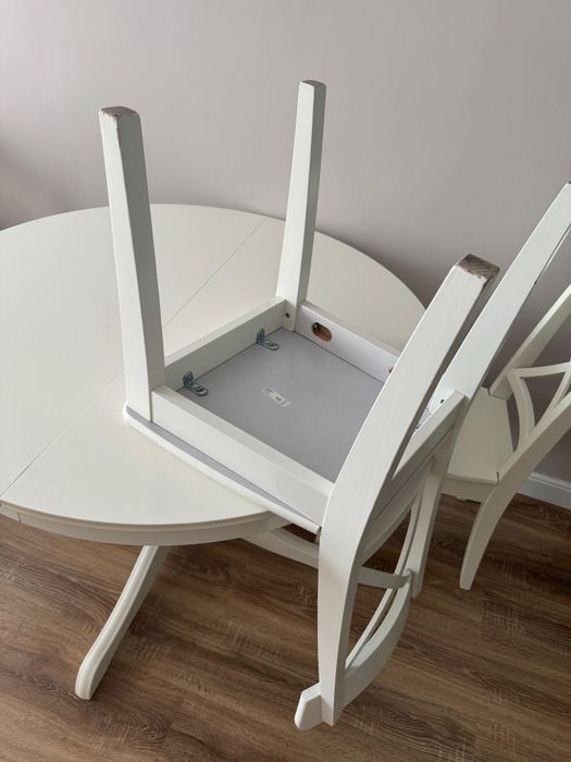 Стол обеденный и стулья 4 штуки IKEA