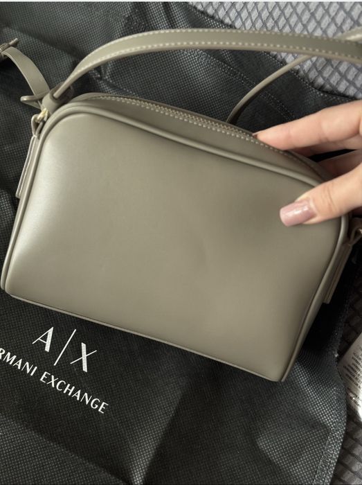 Кожена бяла чанта Michael Kors Karl Armani