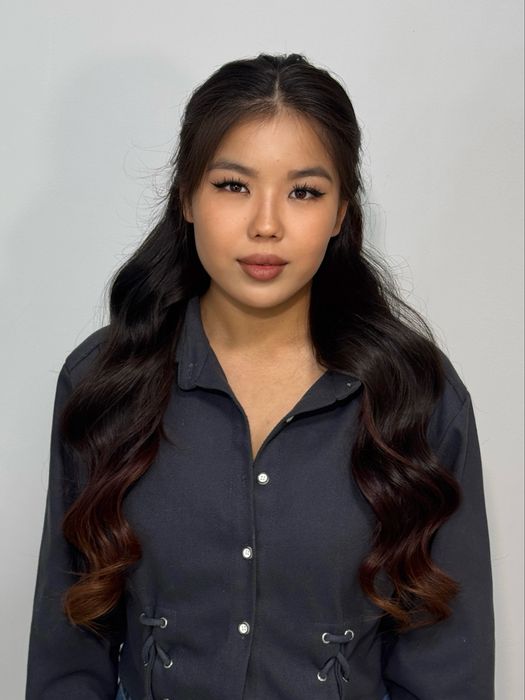 укладка прическа