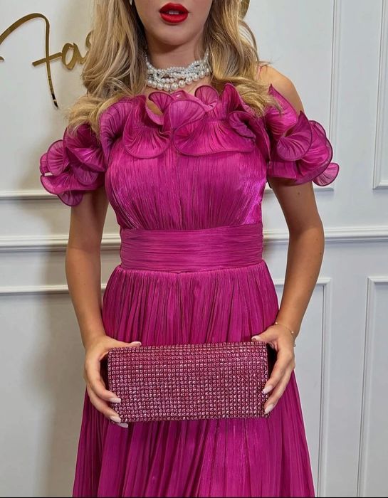 Rochie fucsia midi