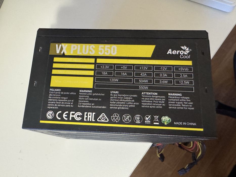 Блок питания AeroCool VX Plus 550W (VX PLUS 550)