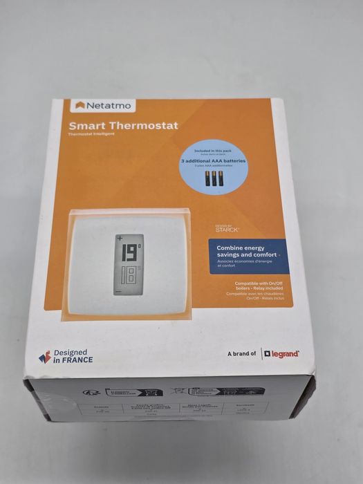 Termostat inteligent Netatmo Smart Thermostat, Wi-Fi, SIGILAT