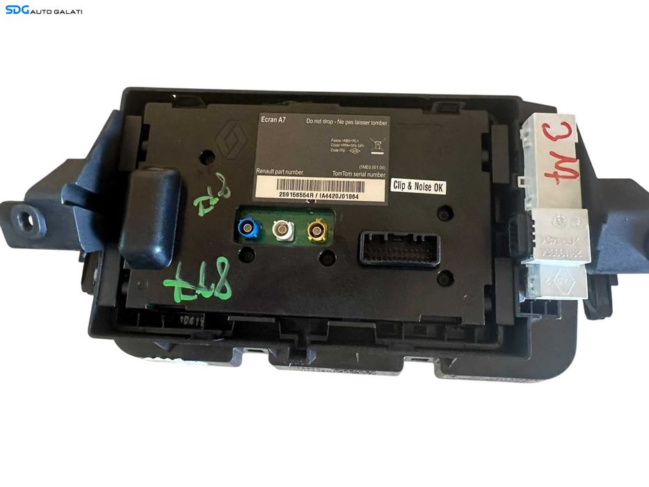 Display Afisaj Ecran de la Navigatie Radio Renault Megane 3 2008 - 2016 Cod 259156554R 682470010R [V0411]