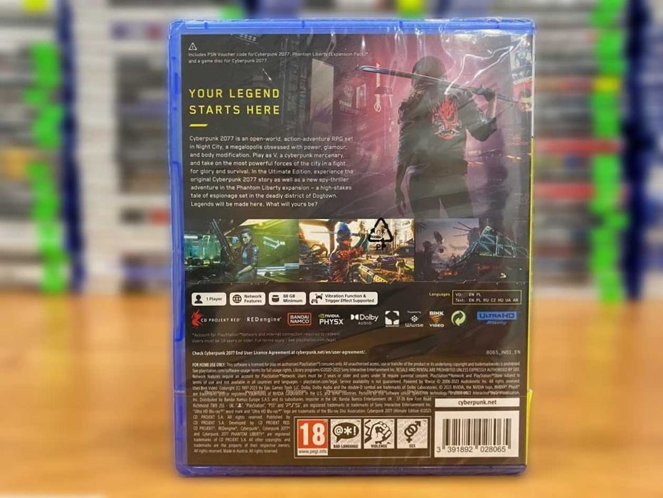 Новый Cyberpunk 2077 Ultimate Edition PS5/Киберпанк Полное Издание Пс5