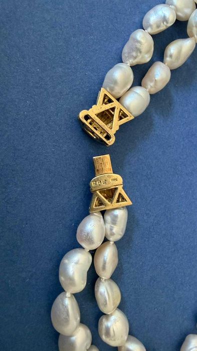 Colier din perle baroce South Sea, cu diamante