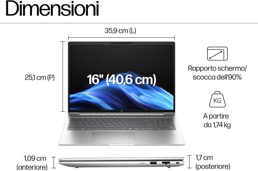 HP ProBook 4 G1i/16"/U7-255H/16G/512GB SSD/RTX3050/Win 11 Pro